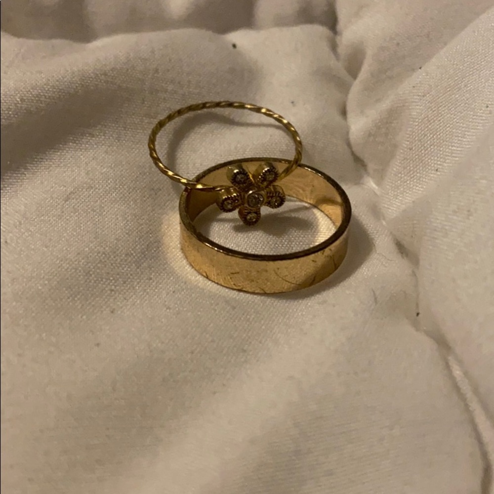 Set of 2 Gold Rings